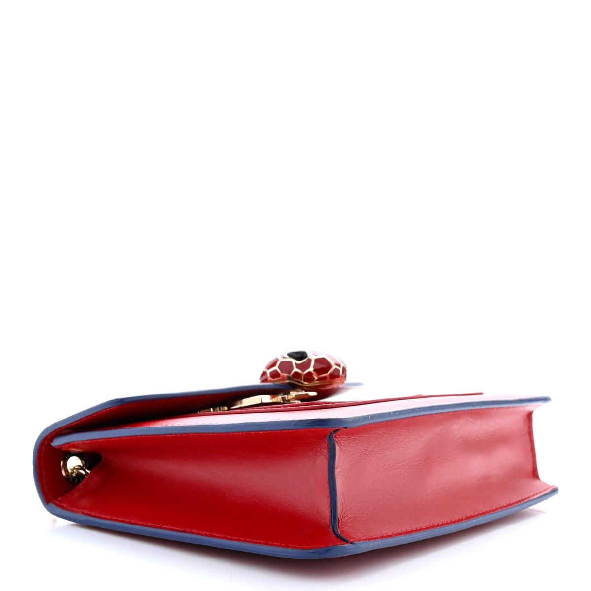 BVLGARI SERPENTI IN LOVE FOREVER CROSSBODY BAG IN RED CALFSKIN