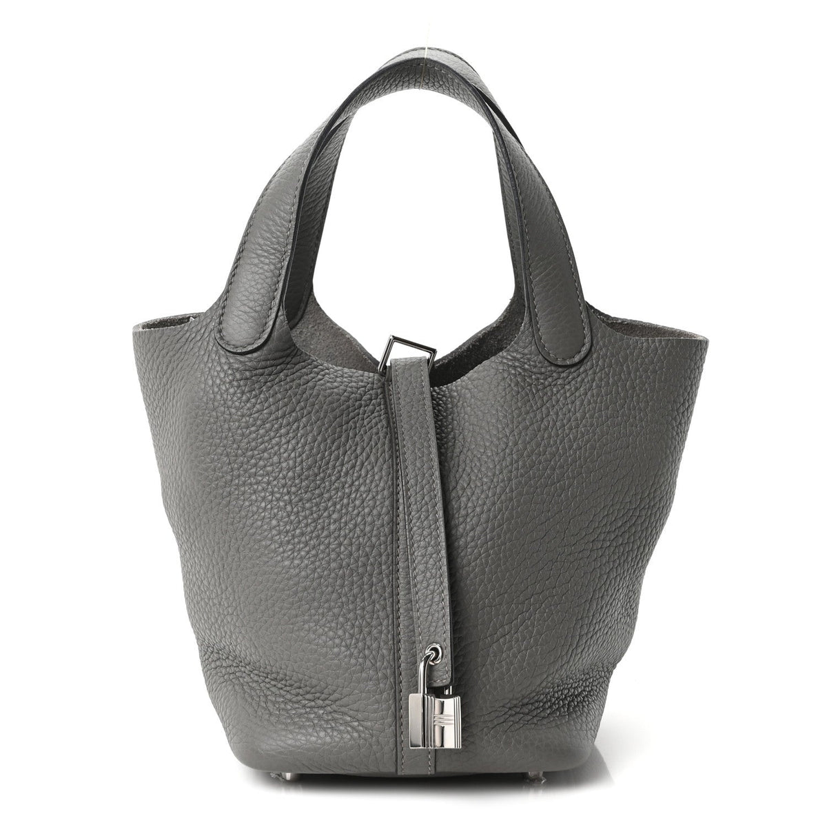 Hermès Taurillon Clemence Picotin Lock 18 PM Gris Meyer