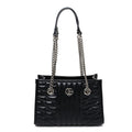 Gucci Calfskin Matelasse Aria Small GG Marmont Shoulder Tote Black