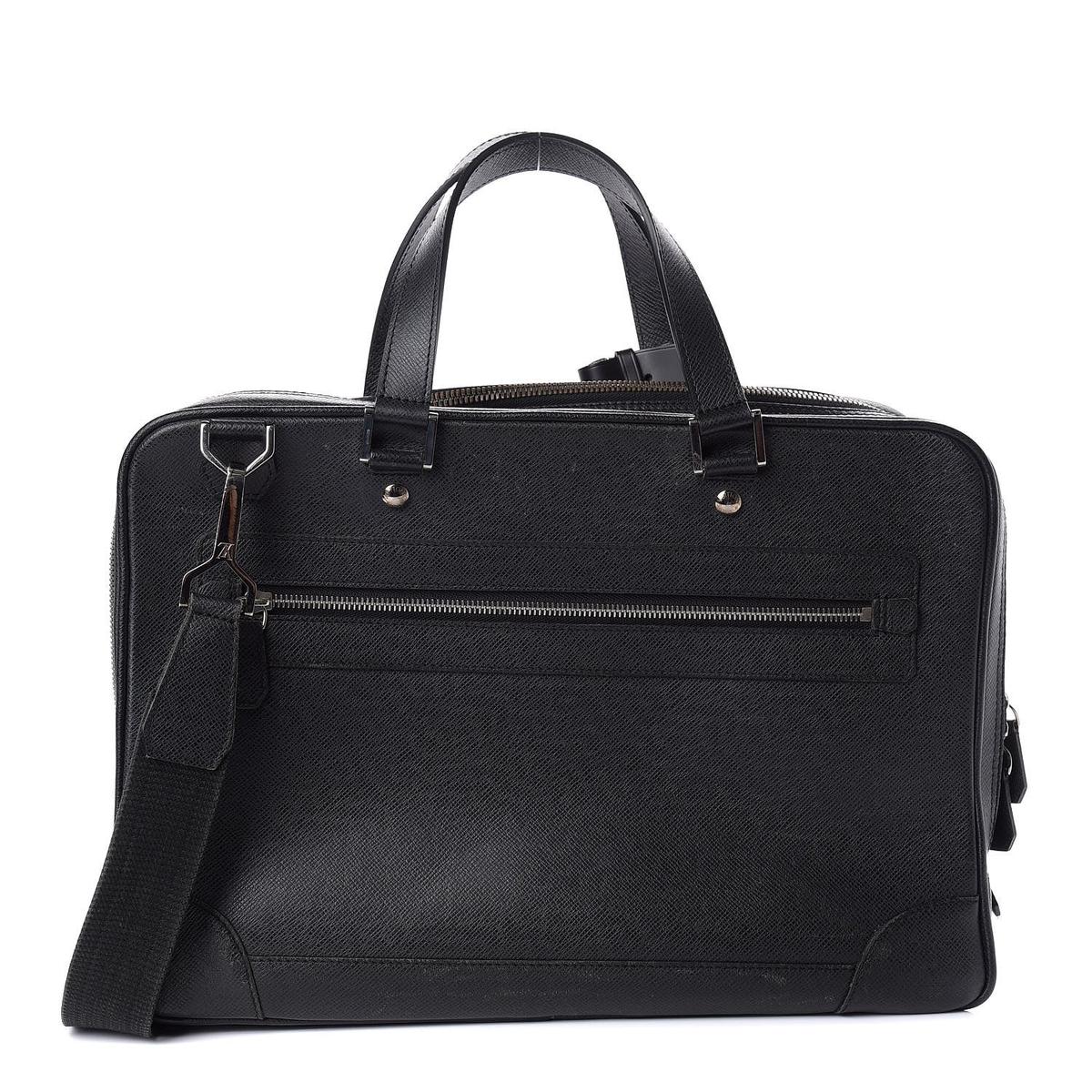 3/4 front view - Louis Vuitton Taiga Alexander Briefcase