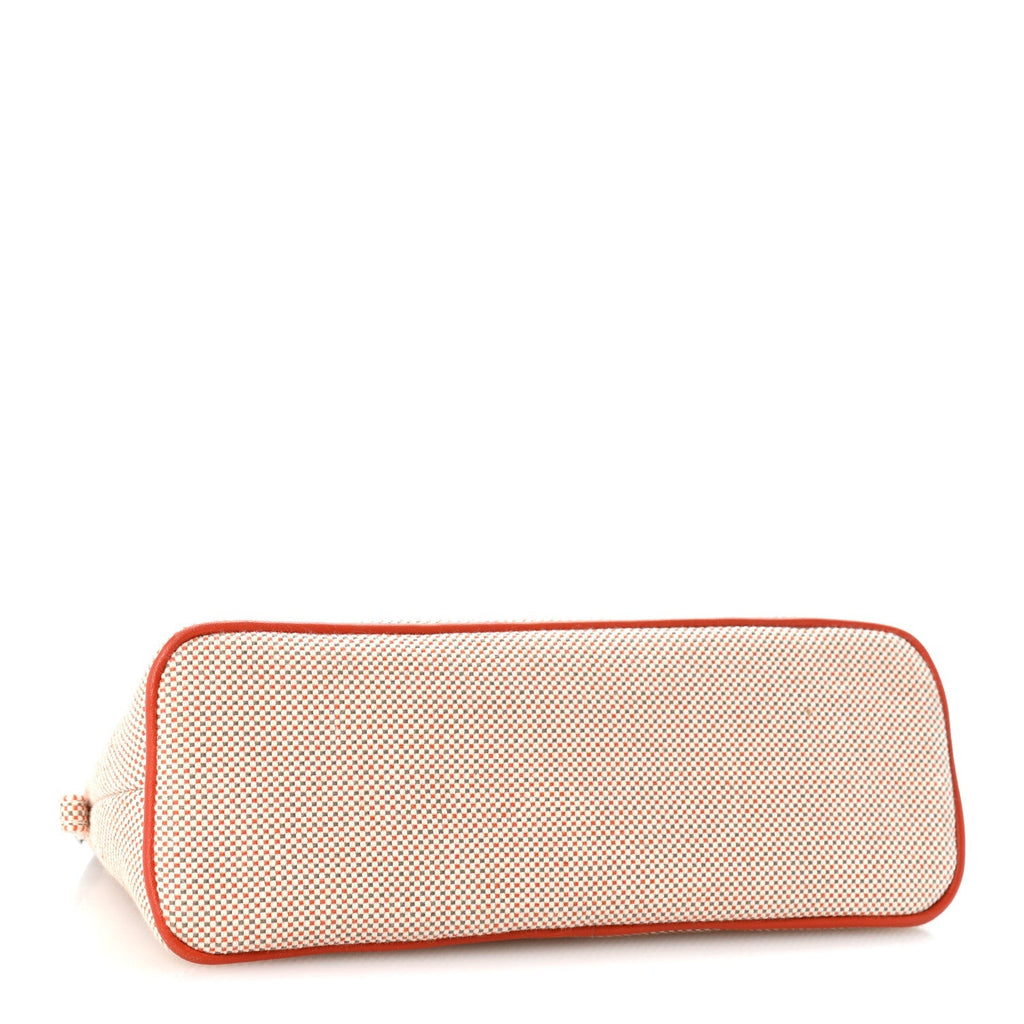 Hermès Cotton Canvas Crazy H Medium Bolide Case Orange Ficelle