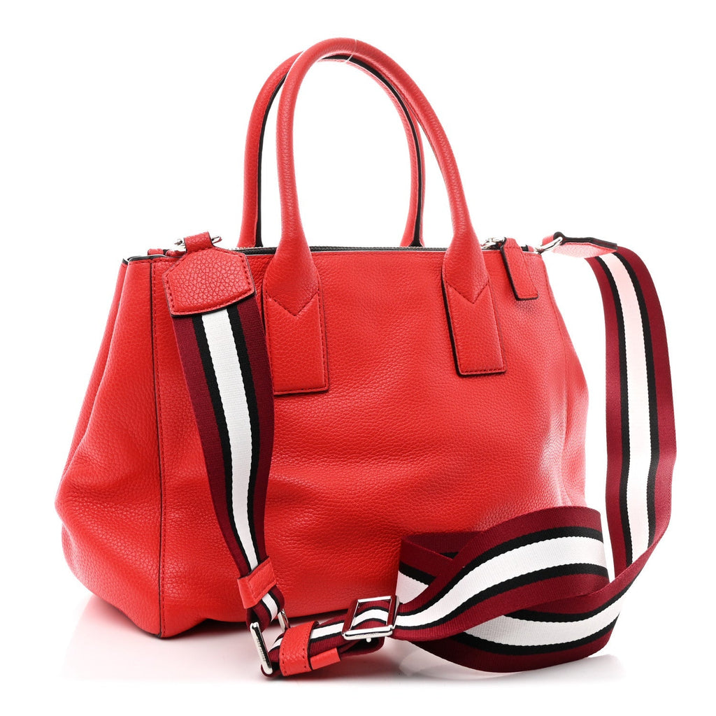 Marc Jacobs Pebbled Calfskin Gotham Bauletto Satchel Red