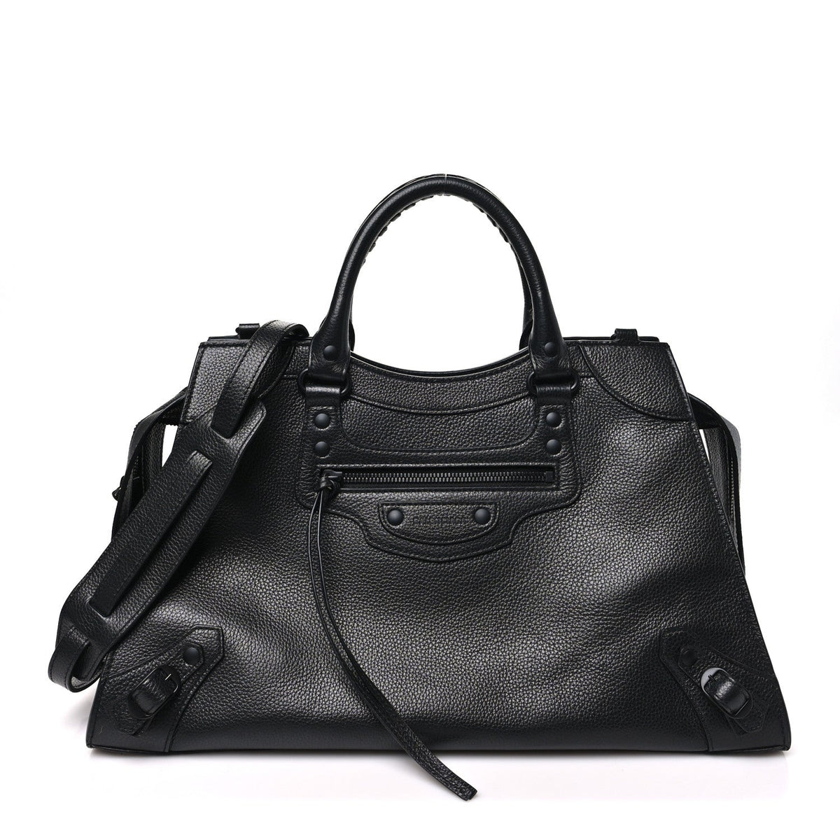 Balenciaga Grained Calfskin Neo Classic Black Hardware S City Black