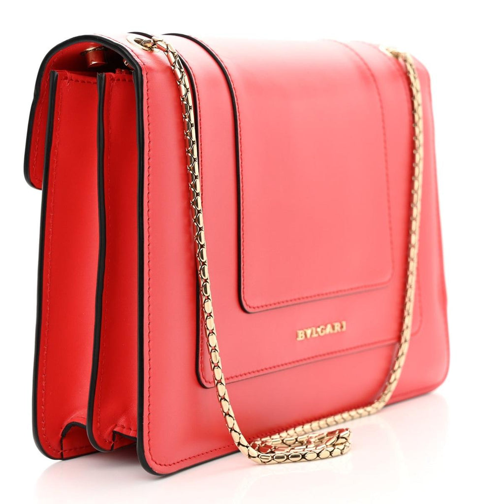 BVLGARI SERPENTI FOREVER SHOULDER BAG IN RED CALFSKIN