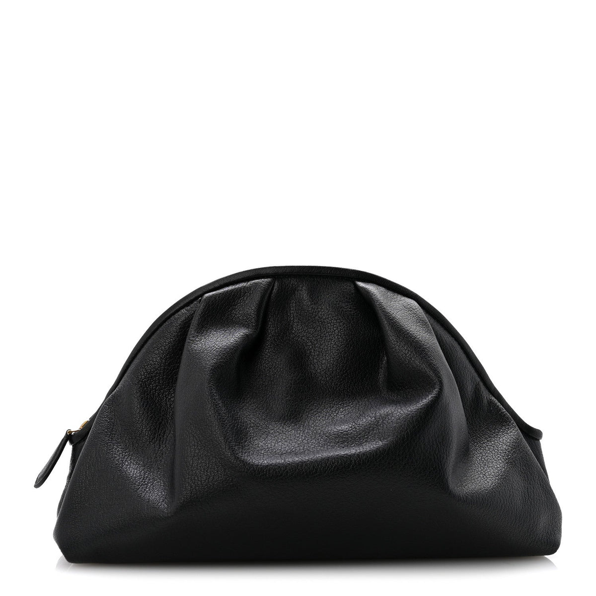 The Row Goatskin Charlotte Clutch Black