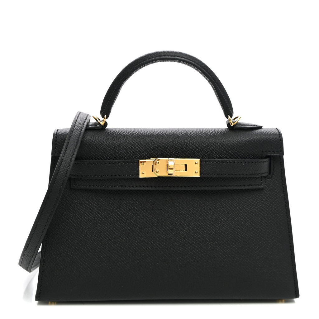 Hermès Epsom Mini Kelly Sellier 20 Black