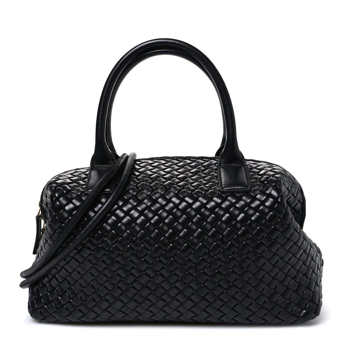 Bottega Veneta Nappa Intrecciato Medium Bauletto Black