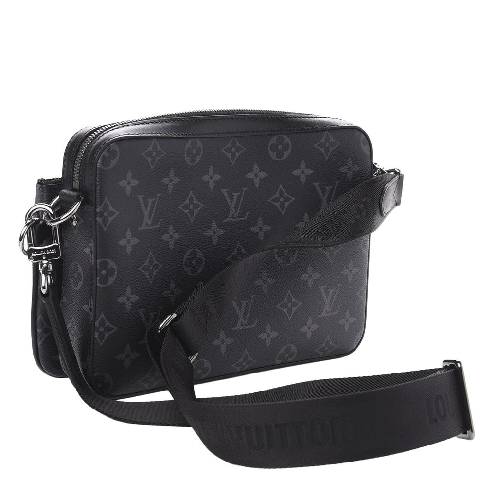 3/4 back view - Louis Vuitton Reverse Monogram Eclipse Trio Messenger