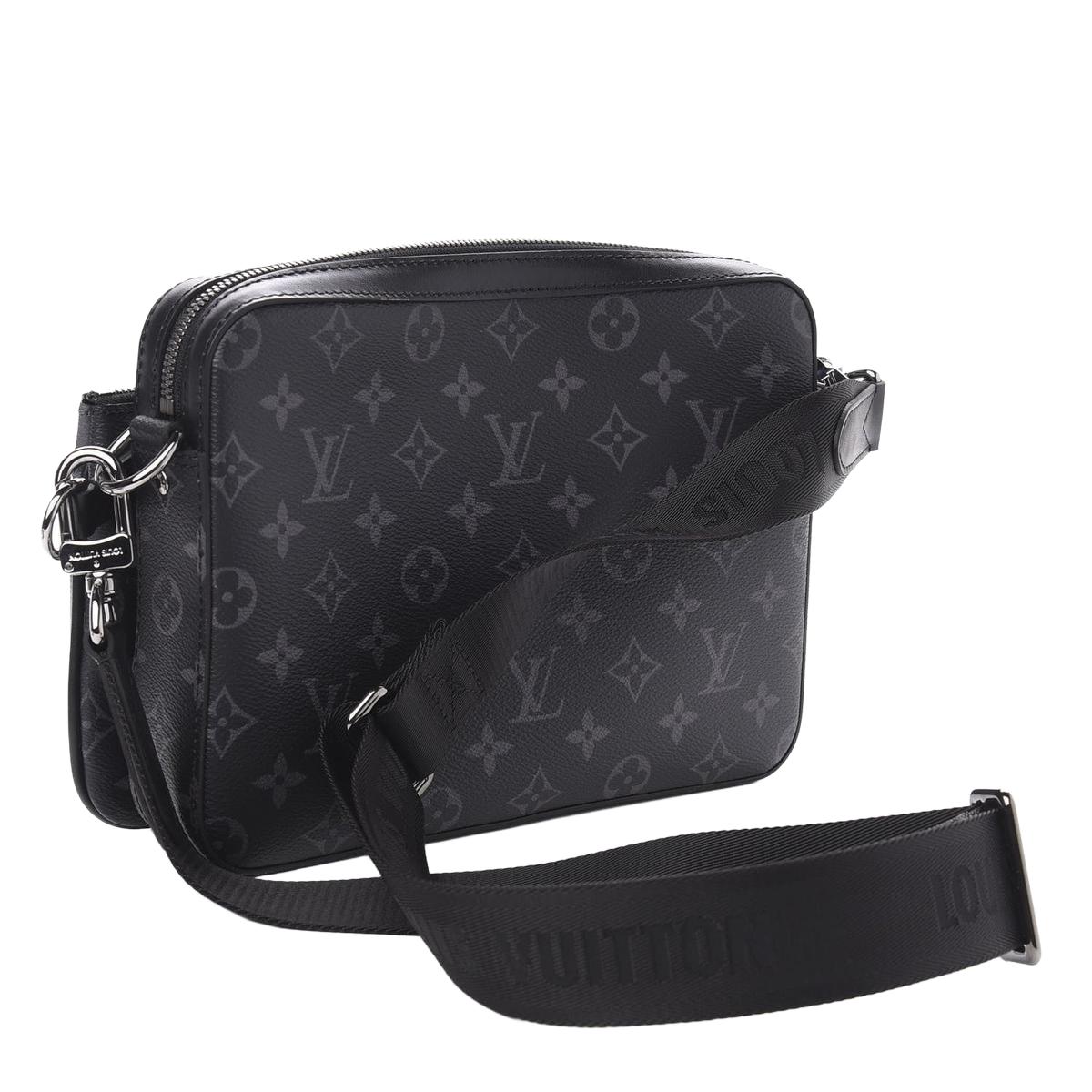 3/4 back view - Louis Vuitton Reverse Monogram Eclipse Trio Messenger