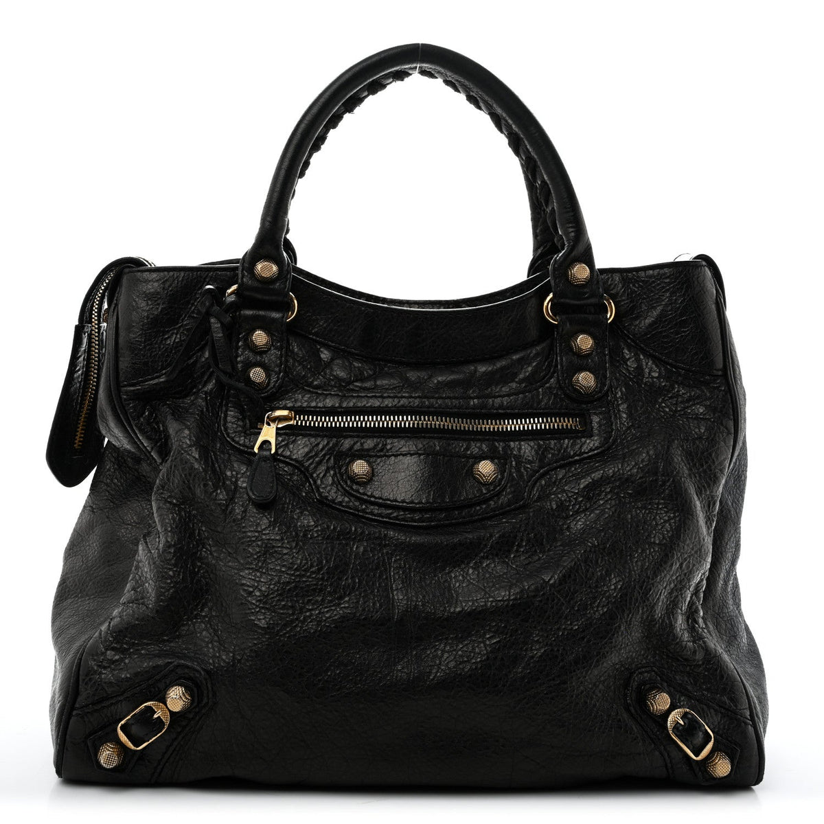 Balenciaga Agneau Giant 12 Gold Hardware Velo Black
