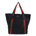 Gucci GG Monogram Medium Web Handle Vertical Tote Black