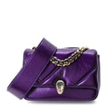 BVLGARI SERPENTI CABOCHON MINI CROSSBODY BAG IN PURPLE METALLIC CALFSKIN