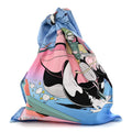 Hermès Silk Space Derby Furoshiki Bag GM Bleu Ciel Rose Vert Amande