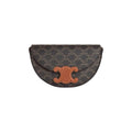 Celine Besace Cuir Triomphe in Triomphe Canvas and Calfskin Tan - front