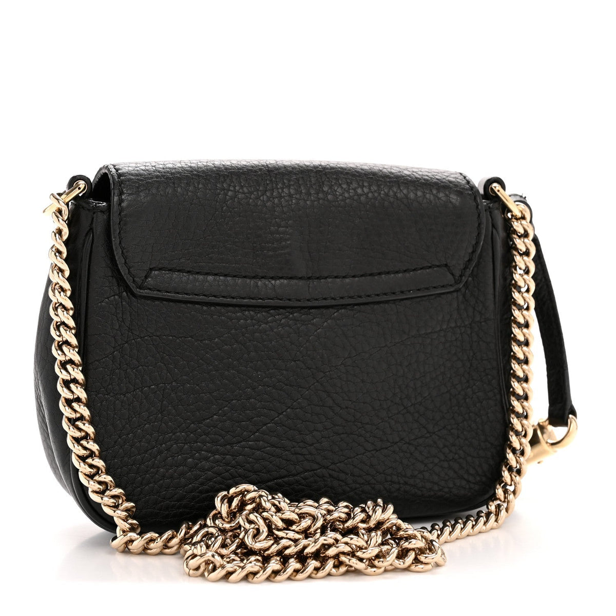 Gucci Pebbled Calfskin Small Soho Flap Crossbody Black