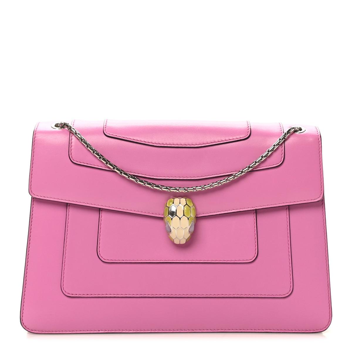 BVLGARI SERPENTI FOREVER SHOULDER BAG IN PINK CALFSKIN