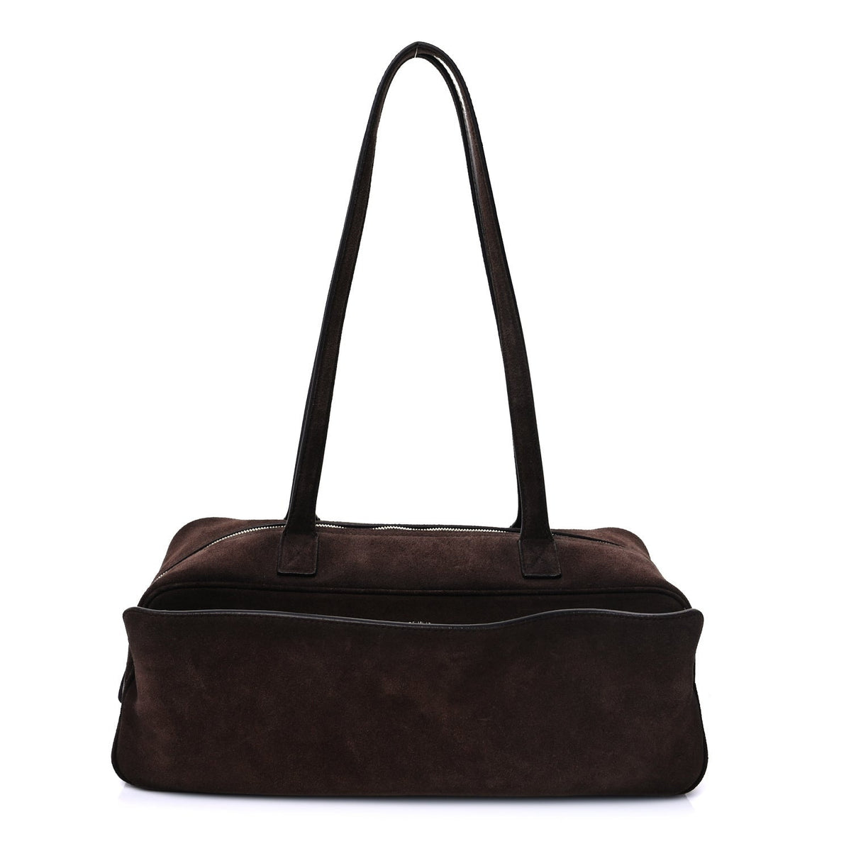 Balenciaga Suede Calfskin Small Carrie Bowling Bag Light Espresso