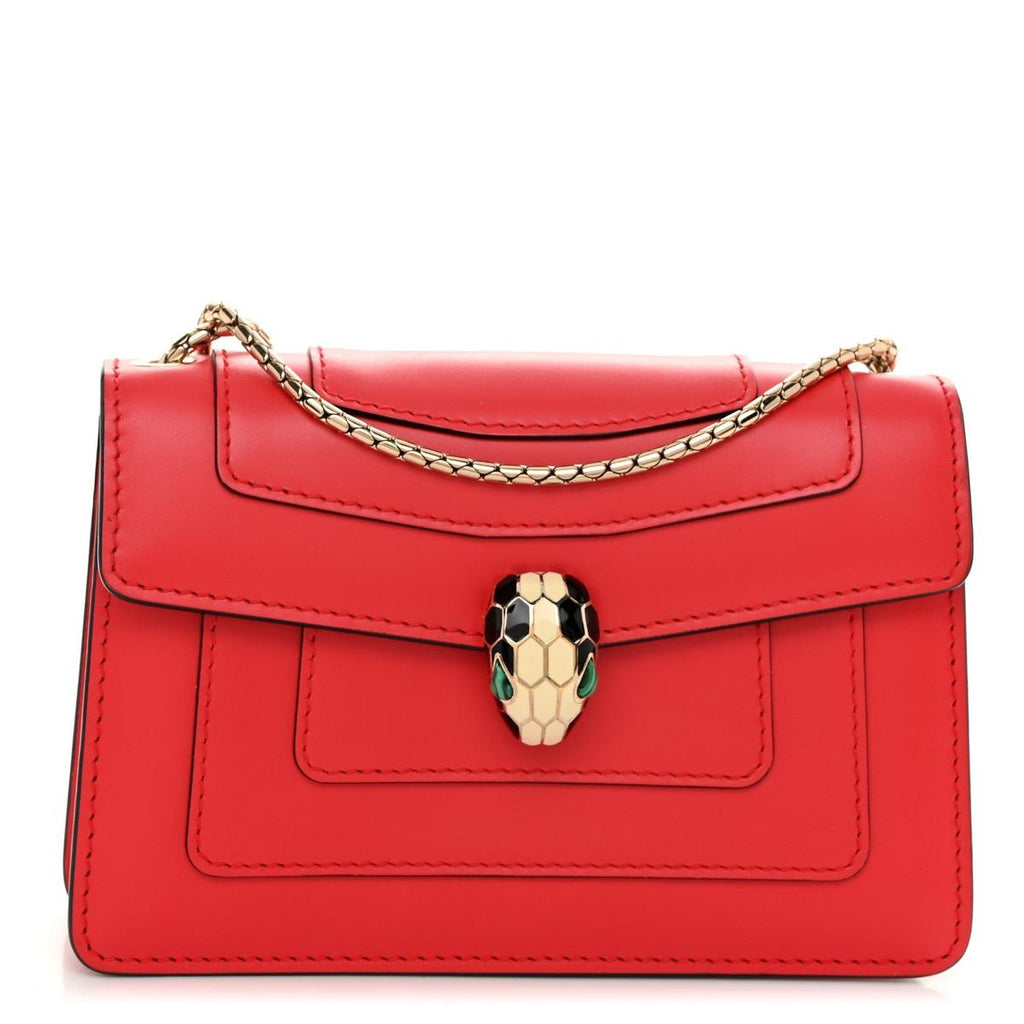 BVLGARI SERPENTI FOREVER CROSSBODY BAG IN RED CALFSKIN