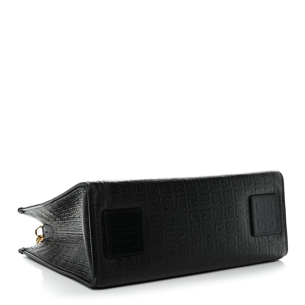 Givenchy 4G Coated Canvas Logo Medium G-Tote Black - bottom view