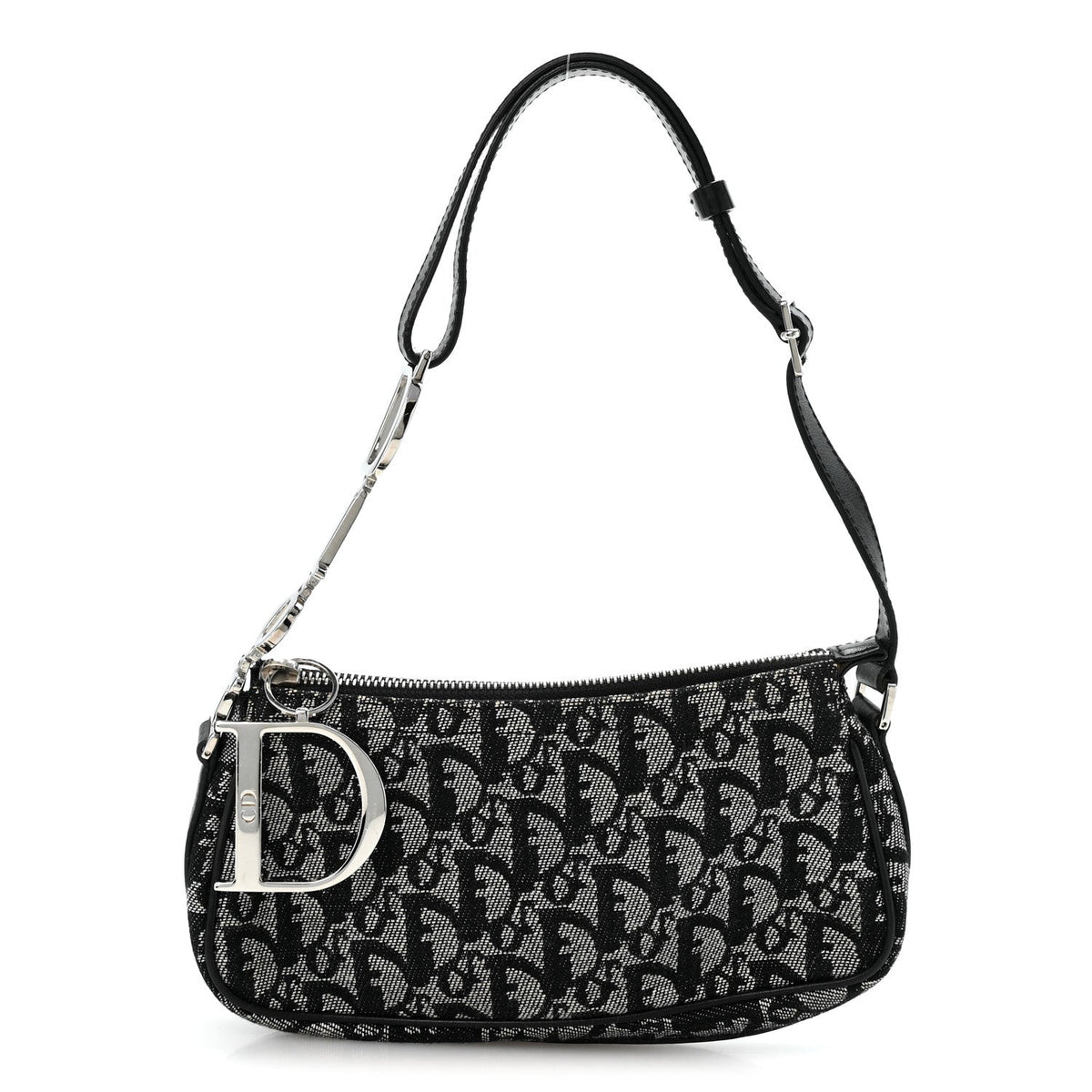 Dior Monogram Shoulder Bag Pochette Blue