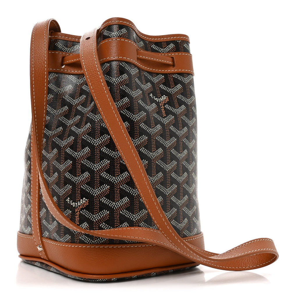 Goyard Goyardine Petit Flot Bucket Bag PM Black Gold