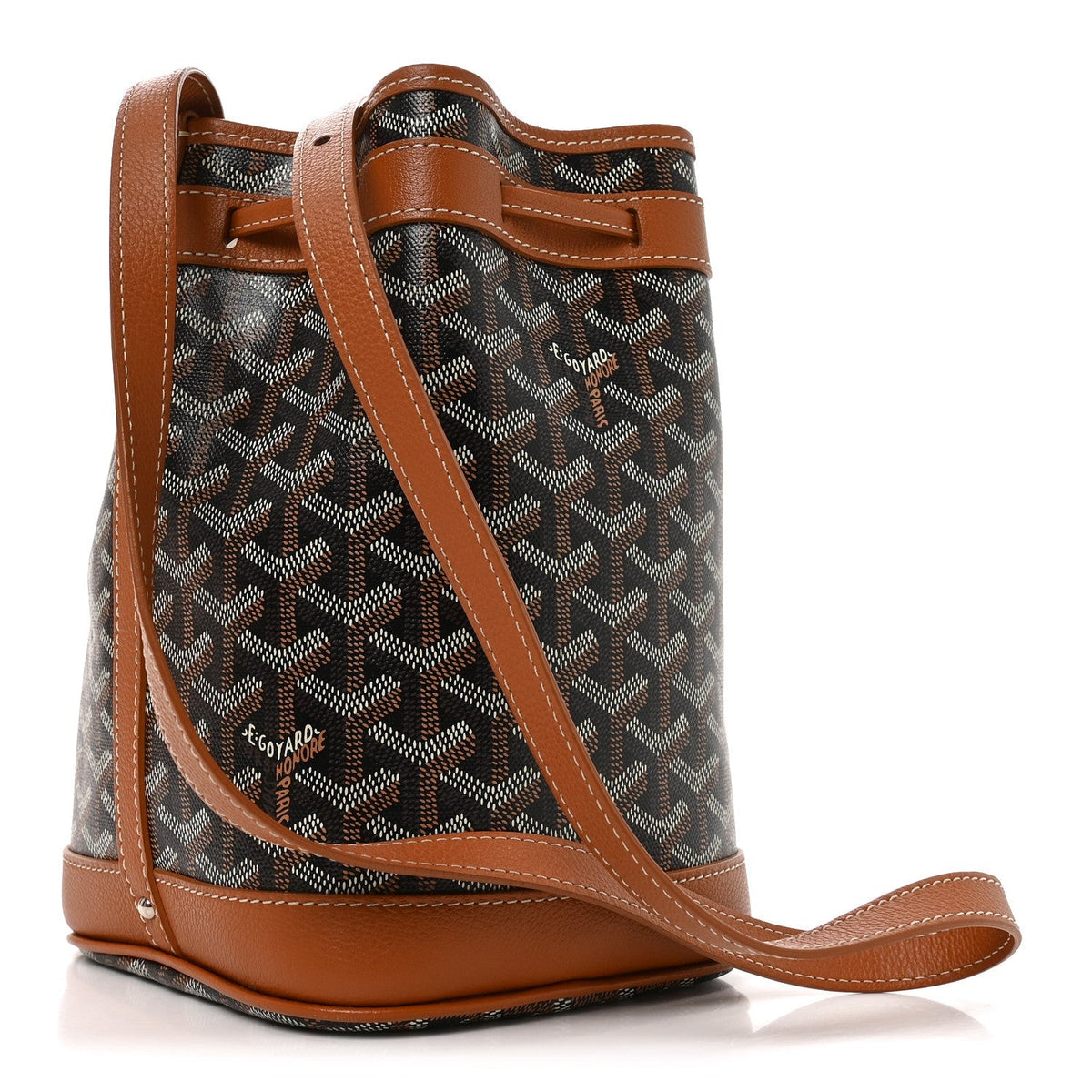 Goyard Goyardine Petit Flot Bucket Bag PM Black Gold