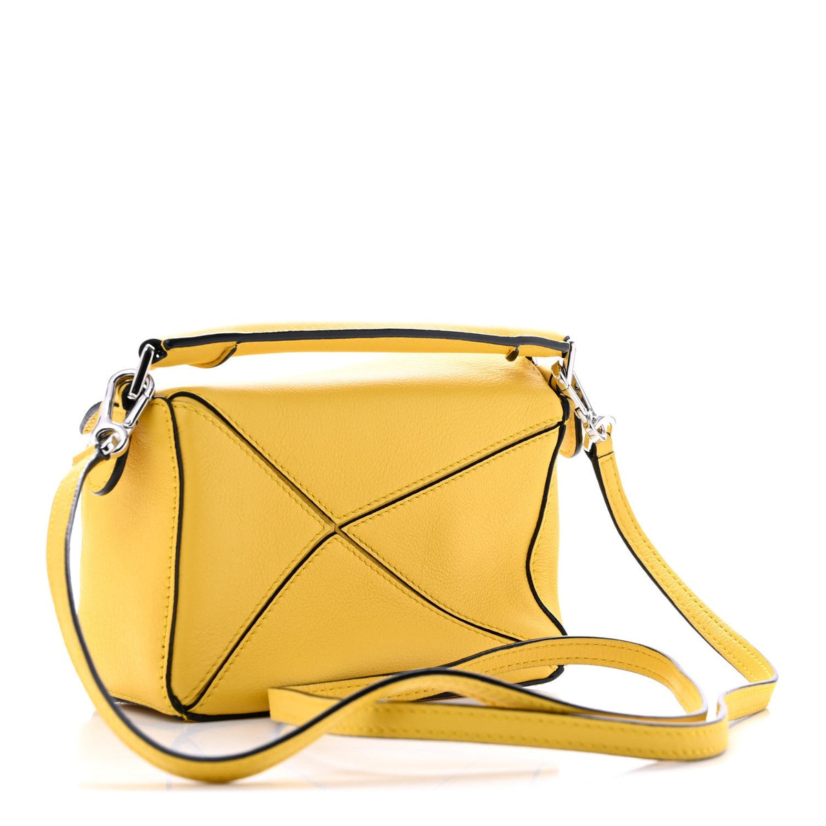 Loewe X SPIRITED AWAY Calfskin Totoro Mini Puzzle Bag Yellow