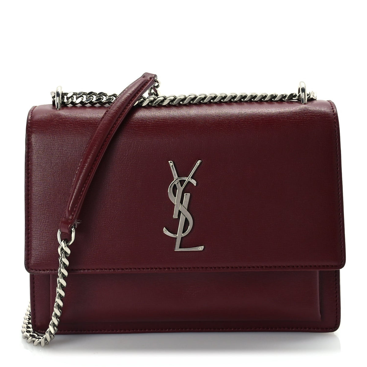Saint Laurent Calfskin Medium Monogram Sunset Palissandre