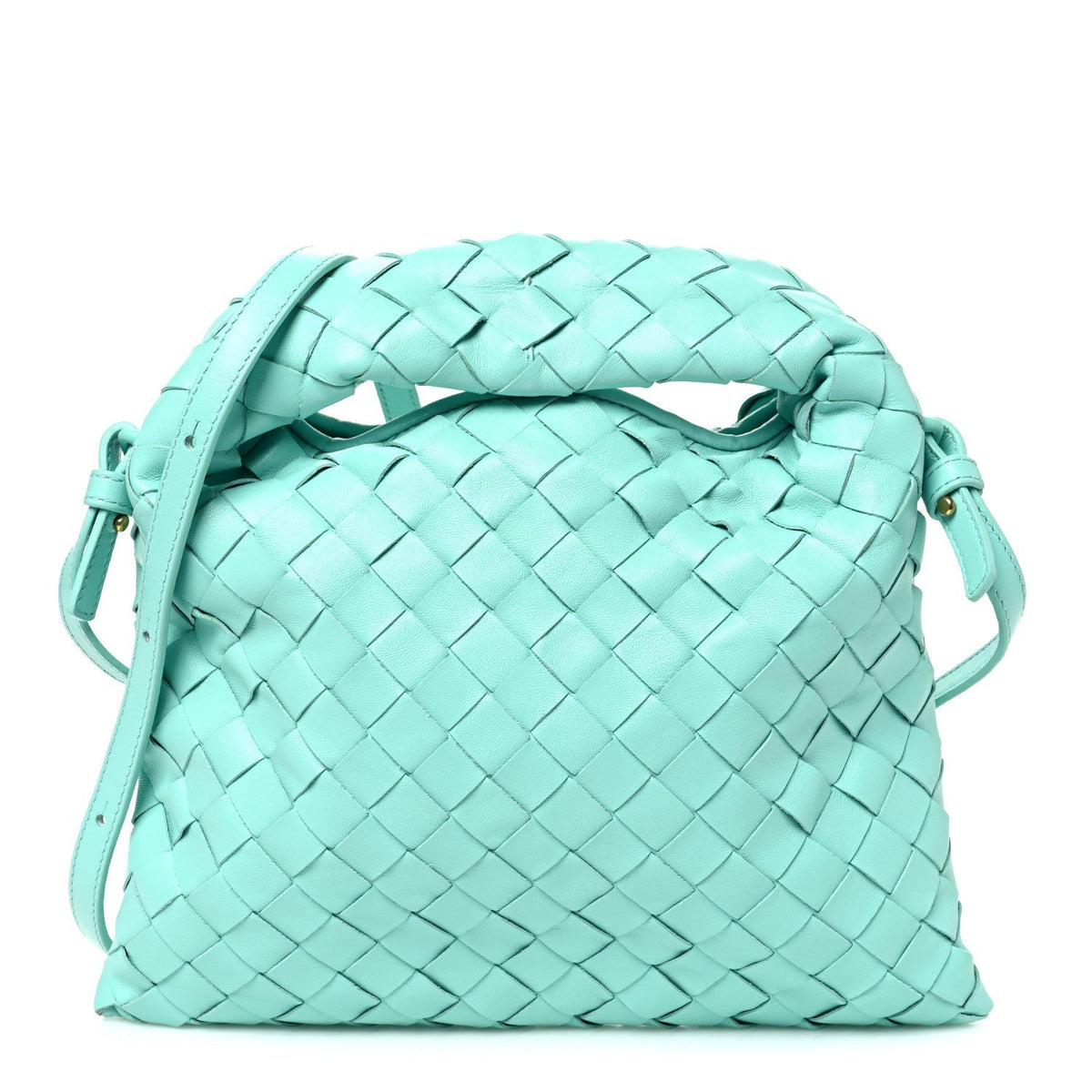 Bottega Veneta Calfskin Intrecciato Mini Hop Green Oasis