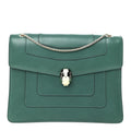 BVLGARI SERPENTI FOREVER MEDIUM SHOULDER BAG IN EMERALD GREEN CALFSKIN