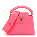 Louis Vuitton Taurillon Monogram Tuffetage Capucines Mini Fluo Pink