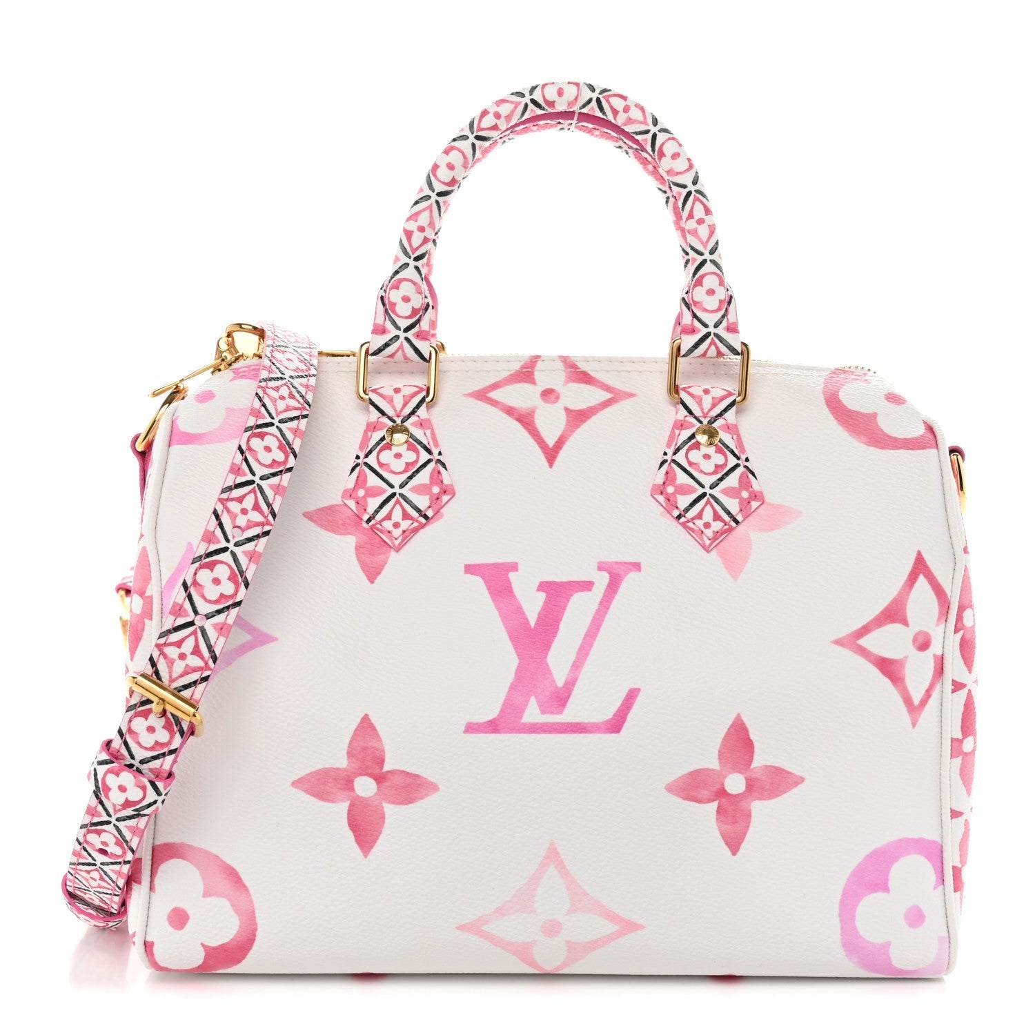 Louis Vuitton Monogram Giant By The Pool 2.0 Speedy Bandouliere 25 Rose