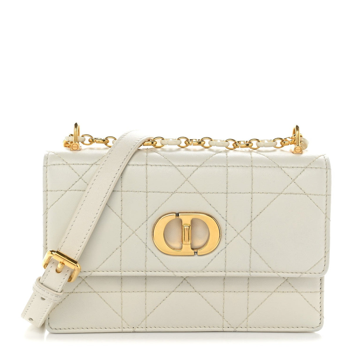 Dior Lambskin Macrocannage Mini Miss Caro Bag Latte