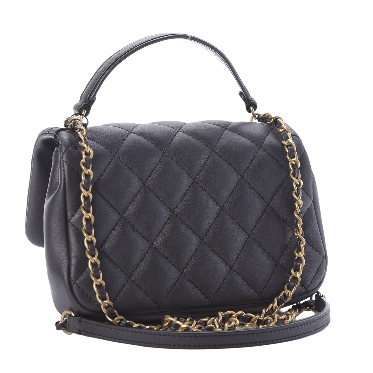 CHANEL FLAP BAG WITH TOP HANDLE LARGE