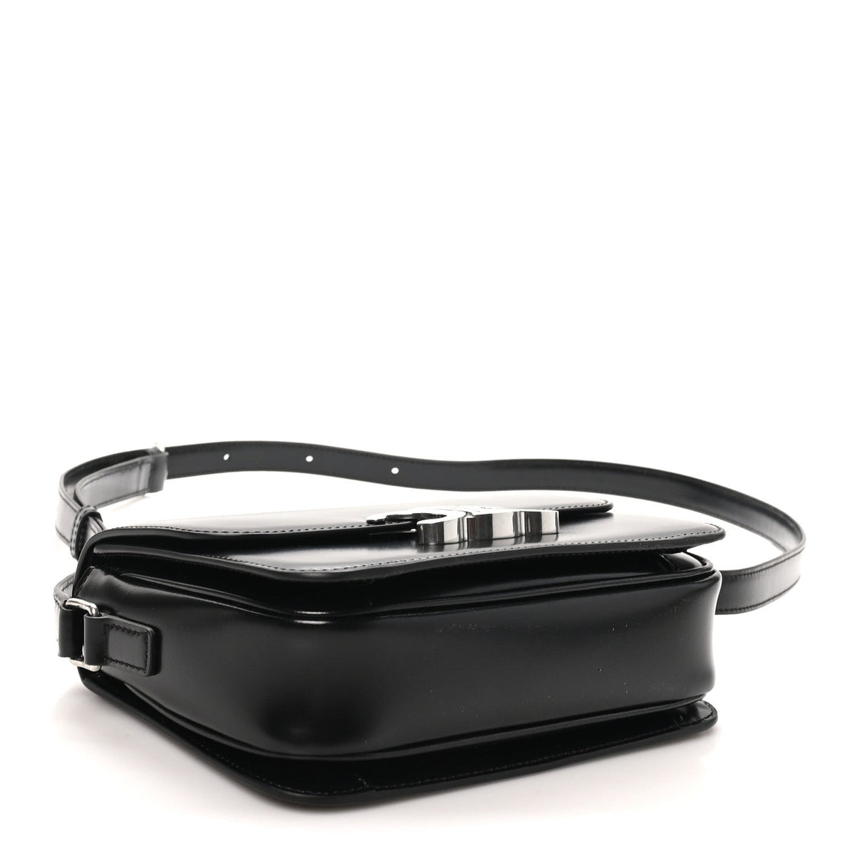 Celine Shiny Calfskin Teen Triomphe Black