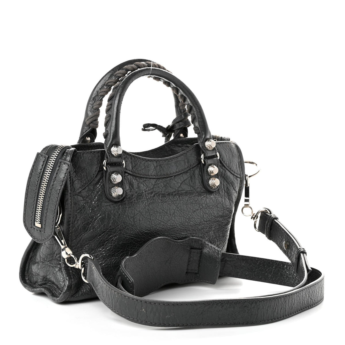 Balenciaga Agneau Giant 12 Silver Hardware Mini City Gris Fossile