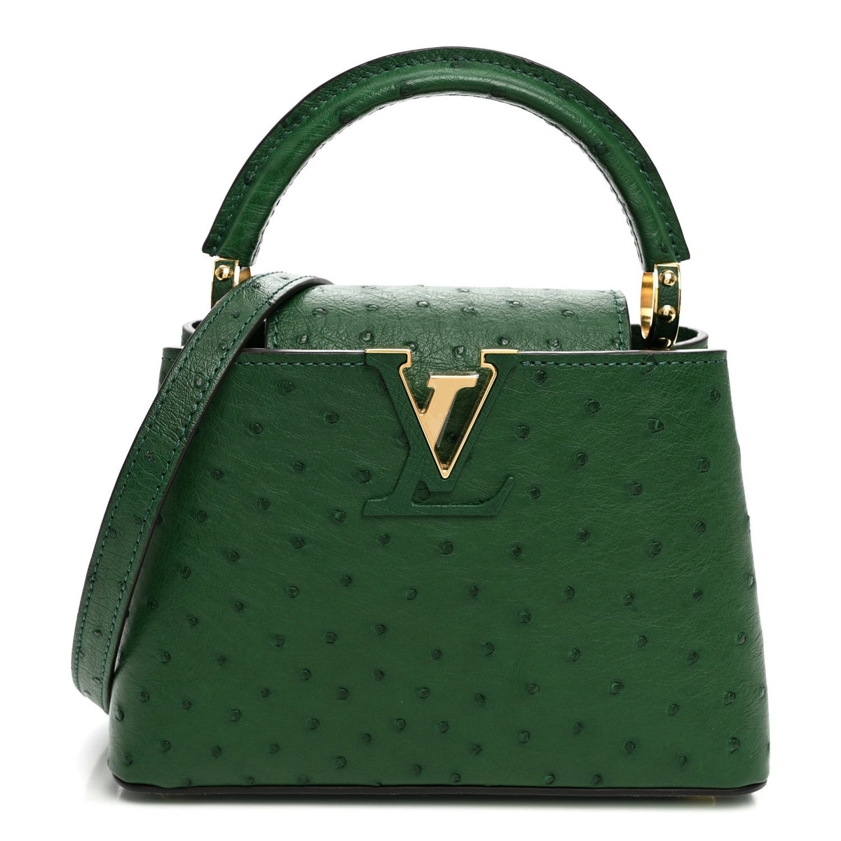 Louis Vuitton Ostrich Capucines Mini Mint