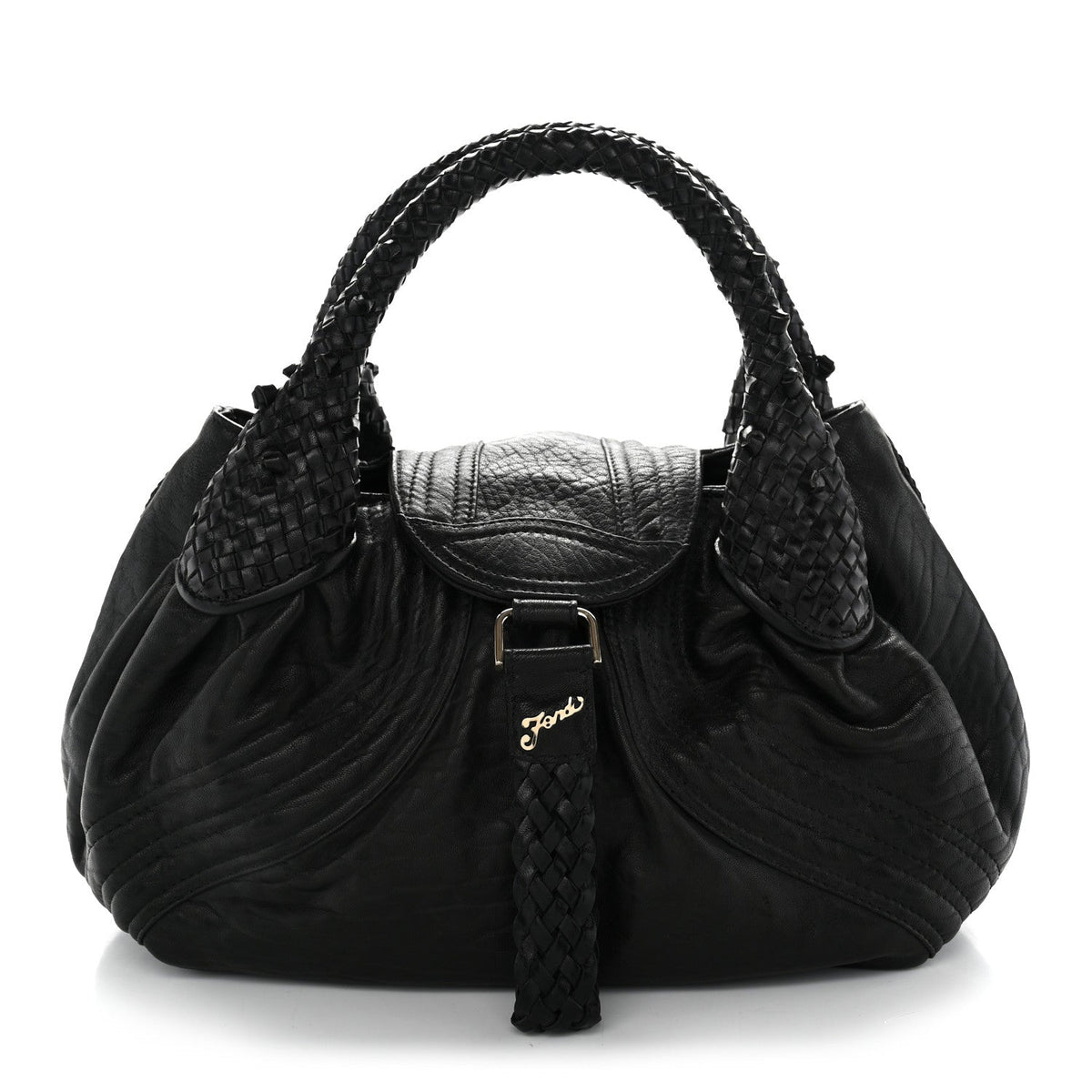 Fendi Nappa Nuvolata Small Spy Black