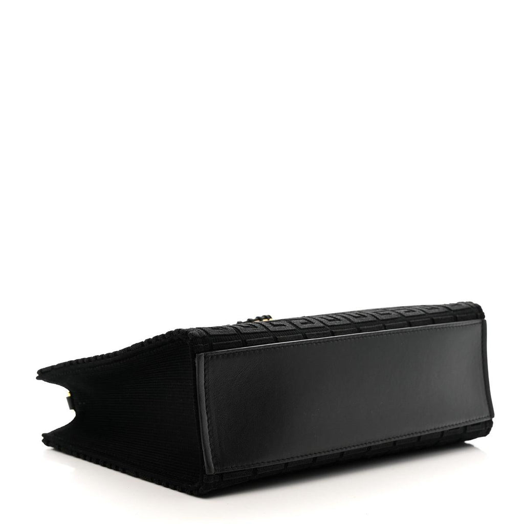 Givenchy Canvas Jacquard 4G Small Chain Tote Black - bottom view