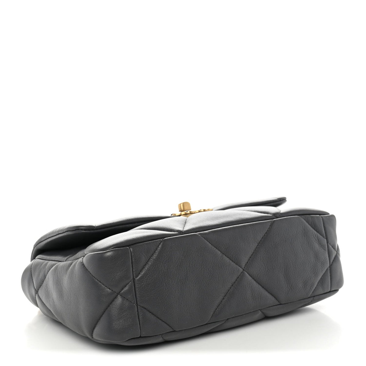 Chanel Lambskin Quilted Medium Chanel 19 Flap Dark Grey