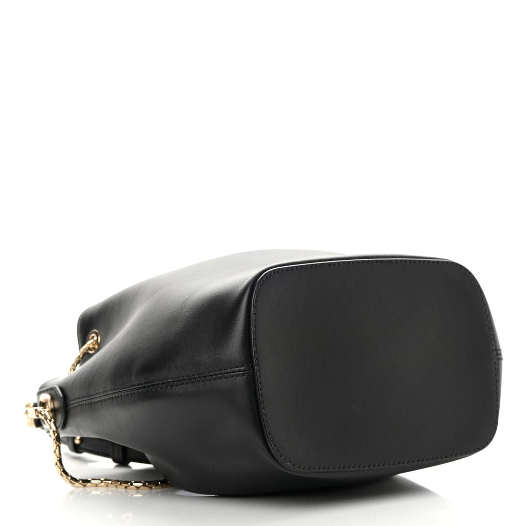 BVLGARI SERPENTI FOREVER BUCKET BAG IN BLACK CALFSKIN