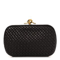 Bottega Veneta Nappa Intrecciato Sculptural Knot Clutch Brown