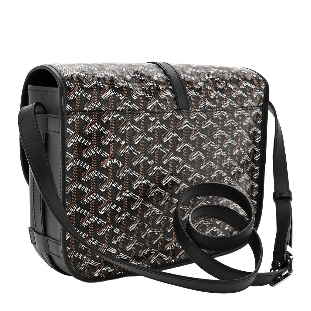 Goyard Belvedere MM Messenger Bag in Black Goyardine