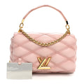 Louis Vuitton Lambskin Malletage Top Handle GO-14 MM Raspberry