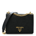 Prada Saffiano Chain Shoulder Bag Black