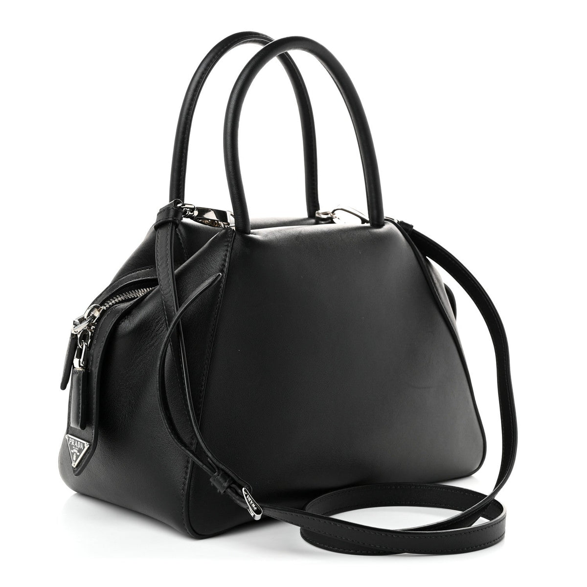 Prada Softy Calfskin Small Supernova Handbag Black