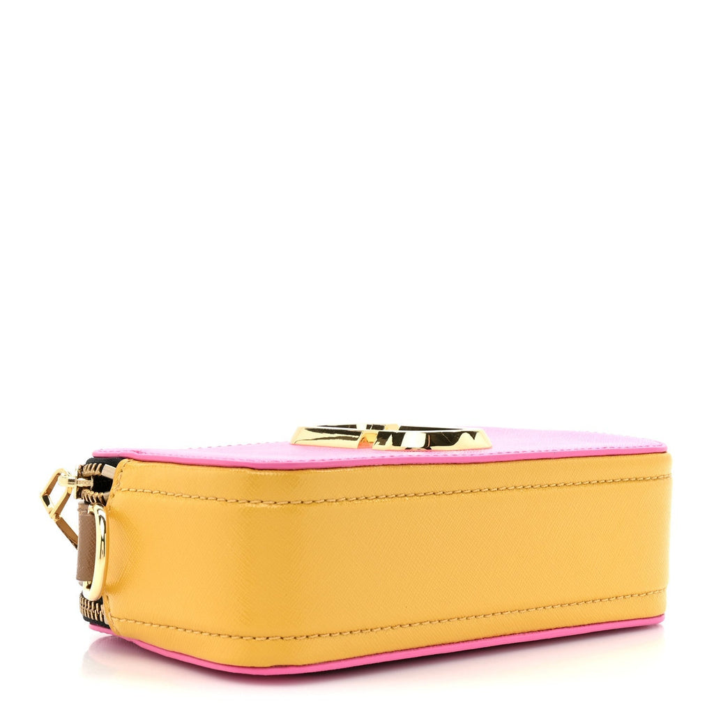 Marc Jacobs Saffiano Small Snapshot Camera Bag Pink Multicolor