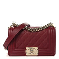 Chanel Caviar Quilted Small Boy Flap Burgundy