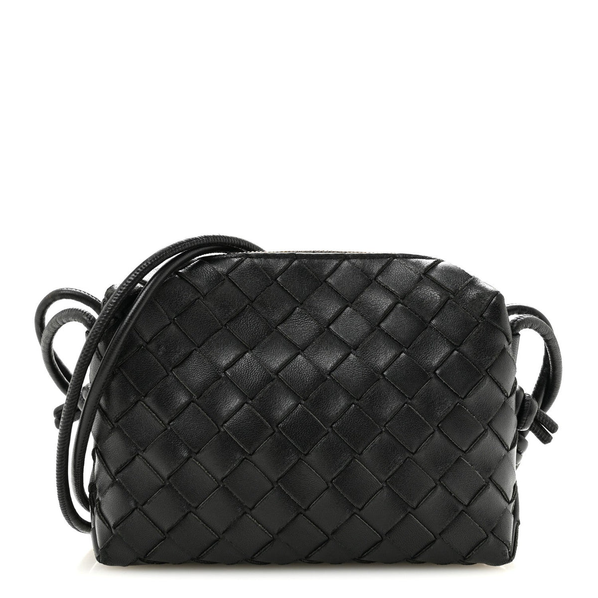 Bottega Veneta Nappa Intrecciato Mini Loop Camera Bag Black