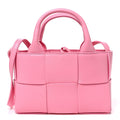 Bottega Veneta Lambskin Maxi Intreccio Candy Arco Tote Ribbon